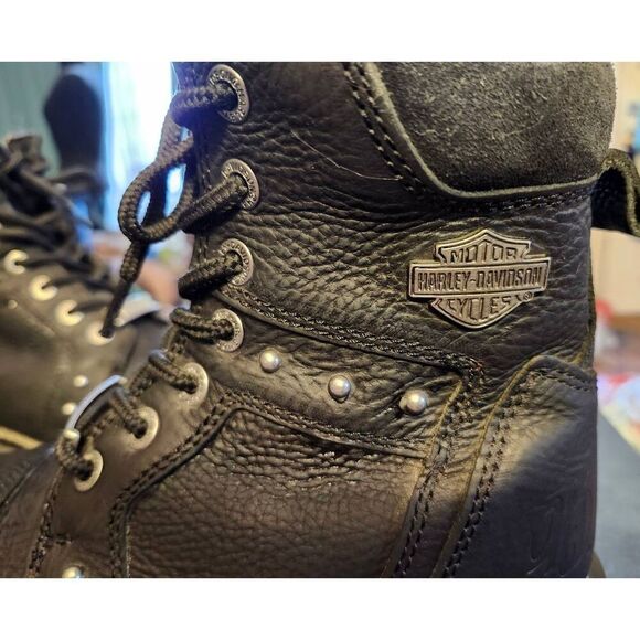 Harley-Davidson Women's Oakleigh D84276 Brown Lace Up Biker Boots - Size 8 M - Picture 3 of 6